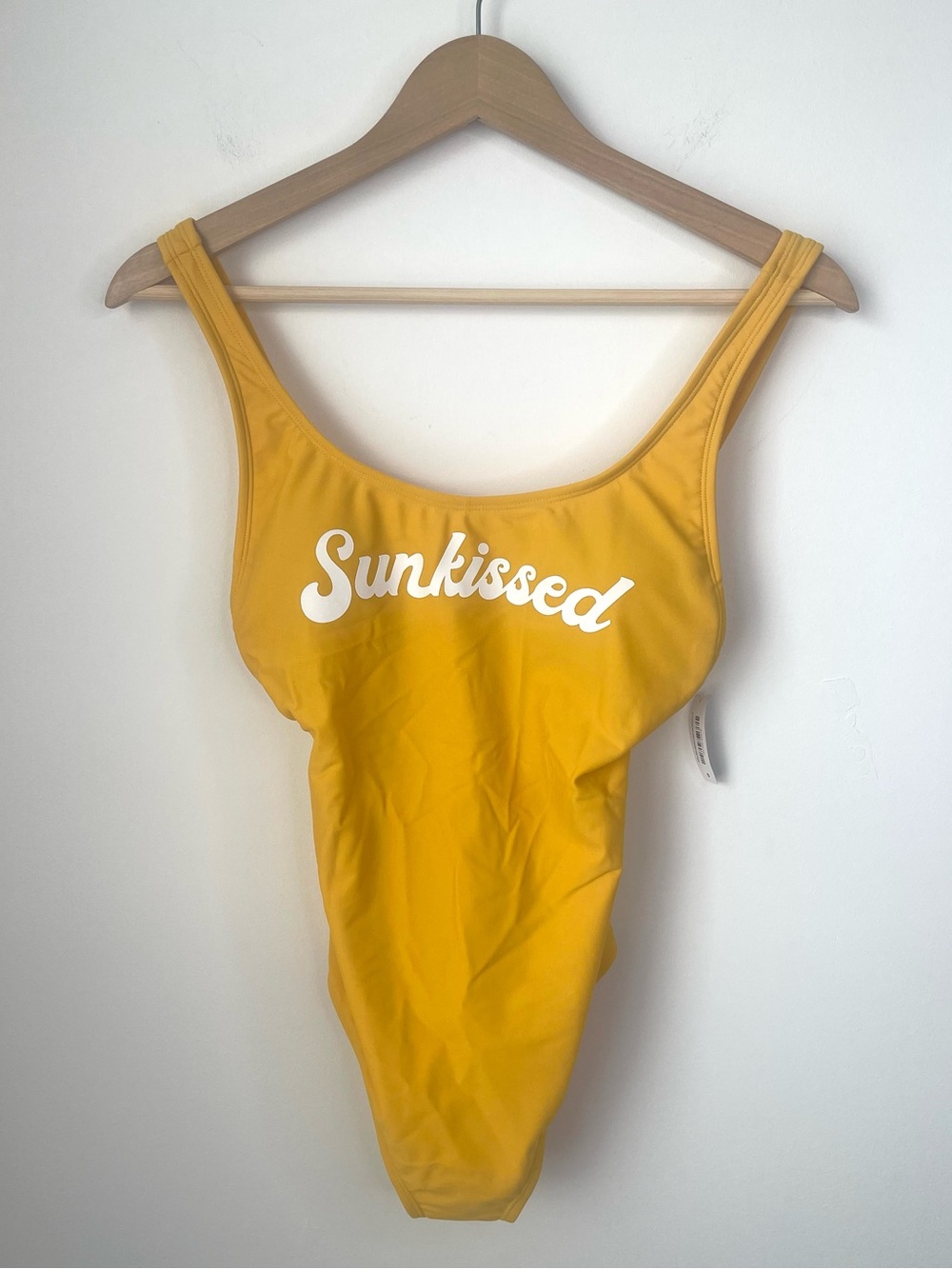 Adore Me Yellow 'Sunkissed' Scoop One-Piece Swimsuit size small